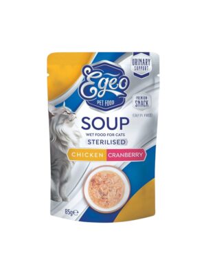 ΣΟΥΠΑ ΓΑΤΑΣ EGEO EG510 CAT SOUP STERILIZED ΚΟΤΟΠΟΥΛΟ-CRANBERRY 85gr