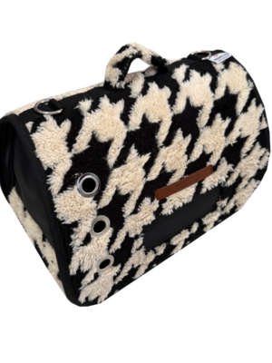 ΤΣΑΝΤΑ ΜΕ ΓΟΥΝΑ WOOFMODA 941-1012 No2 27x32x43 ΜΑΥΡΟ-ΛΕΥΚΟ