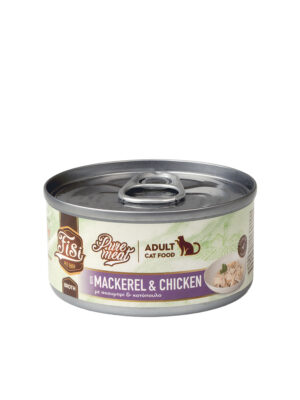 ΚΟΝΣΕΡΒΑ ΓΑΤΑΣ FISI FS766 PURE MEAT CAT ADULT ΣΚΟΥΜΠΡΙ&ΚΟΤΟΠΟΥΛΟ 80g