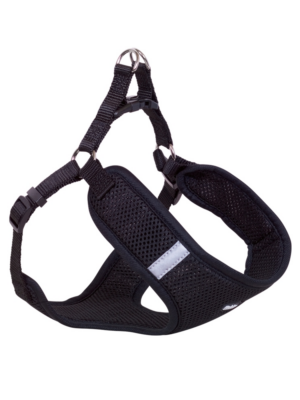 ΣΑΜΑΡΑΚΙ ΣΚΥΛΩΝ NOBBY 80625-05 ANATOMIC HARNESS MESH REFLECT S 41-46cm+42cmx10mm ΜΑΥΡΟ