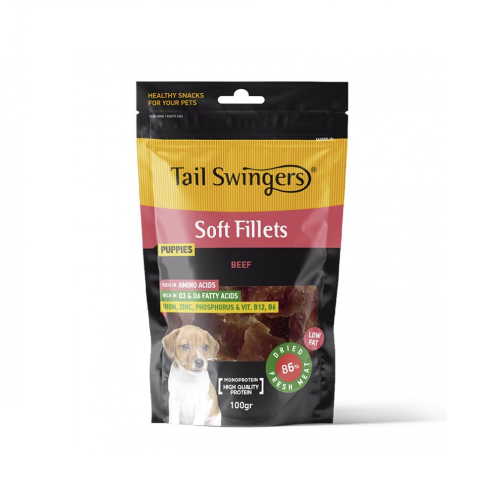 TAIL SWINGERS 11243 PUPPY SOFT FILLETS BEEF 100g