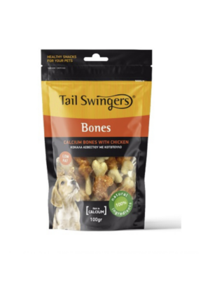 ΛΙΧΟΥΔΙΑ ΣΚΥΛΟΥ TAIL SWINGERS 1115  BONES CALCIUM CHICKEN 100g