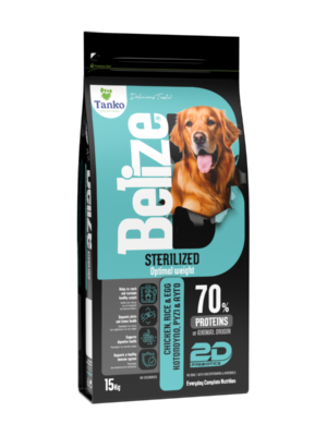 ΣΚΥΛΟΤΡΟΦΗ TANKO BELIZE DOG STERILIZED LIGHT CHICKEN-RICE 15kg