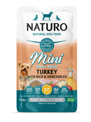 ΥΓΡΗ ΤΡΟΦΗ ΣΚΥΛΟΥ NATURO NA-0308 ADULT DOG MINI TURKEY 150g
