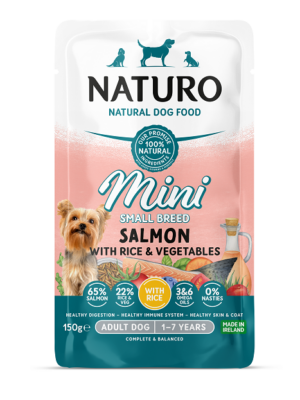 ΥΓΡΗ ΤΡΟΦΗ ΣΚΥΛΟΥ NATURO NA-0408 ADULT DOG MINI SALMON 150g