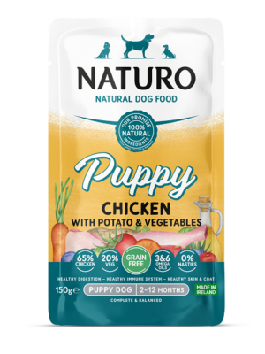 ΥΓΡΗ ΤΡΟΦΗ ΓΙΑ ΚΟΥΤΑΒΙΑ NATURO NA-0508 PUPPY DOG GF CHICKEN 150g