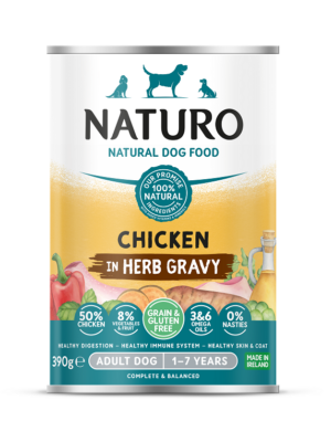 ΚΟΝΣΕΡΒΑ ΣΚΥΛΟΥ NATURO NA-1001 ADULT DOG GF CHICKEN GRAVY 390g