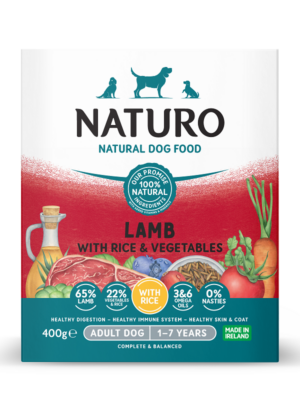 ΜΑΓΕΙΡΕΥΤΗ ΤΡΟΦΗ ΣΚΥΛΟΥ NATURO TRAY NA-4008 ADULT DOG LAMB 400g