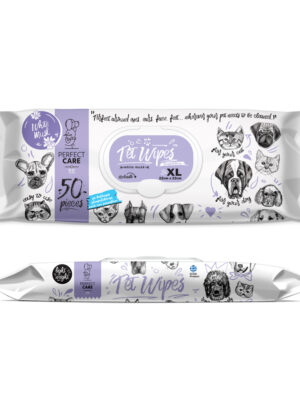 ΜΑΝΤΗΛΑΚΙΑ PERFECT CARE 90723 PET WIPES ΜΕ ΧΛΩΡΕΞΙΔΙΝΗ WHITE MUSK XL 50TMX