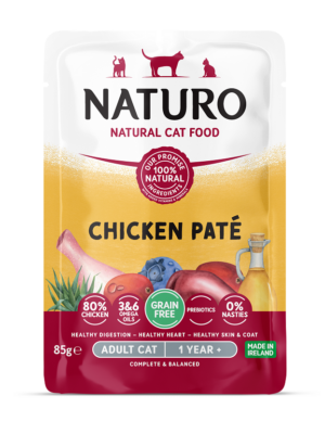 ΥΓΡΗ ΤΡΟΦΗ ΓΑΤΑΣ NATURO CAT NA0212 ADULT GF CHICKEN PATE 85g