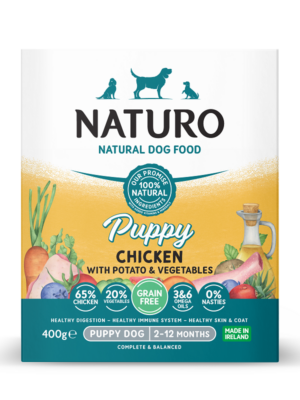 ΜΑΓΕΙΡΕΥΤΗ ΤΡΟΦΗ ΣΚΥΛΟΥ NATURO TRAY NA-4807 PUPPY GF CHICKEN 400g