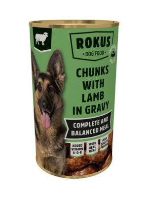 ΚΟΝΣΕΡΒΑ ΣΚΥΛΟΥ ROKUS DOG ΑΡΝΙ 1240g